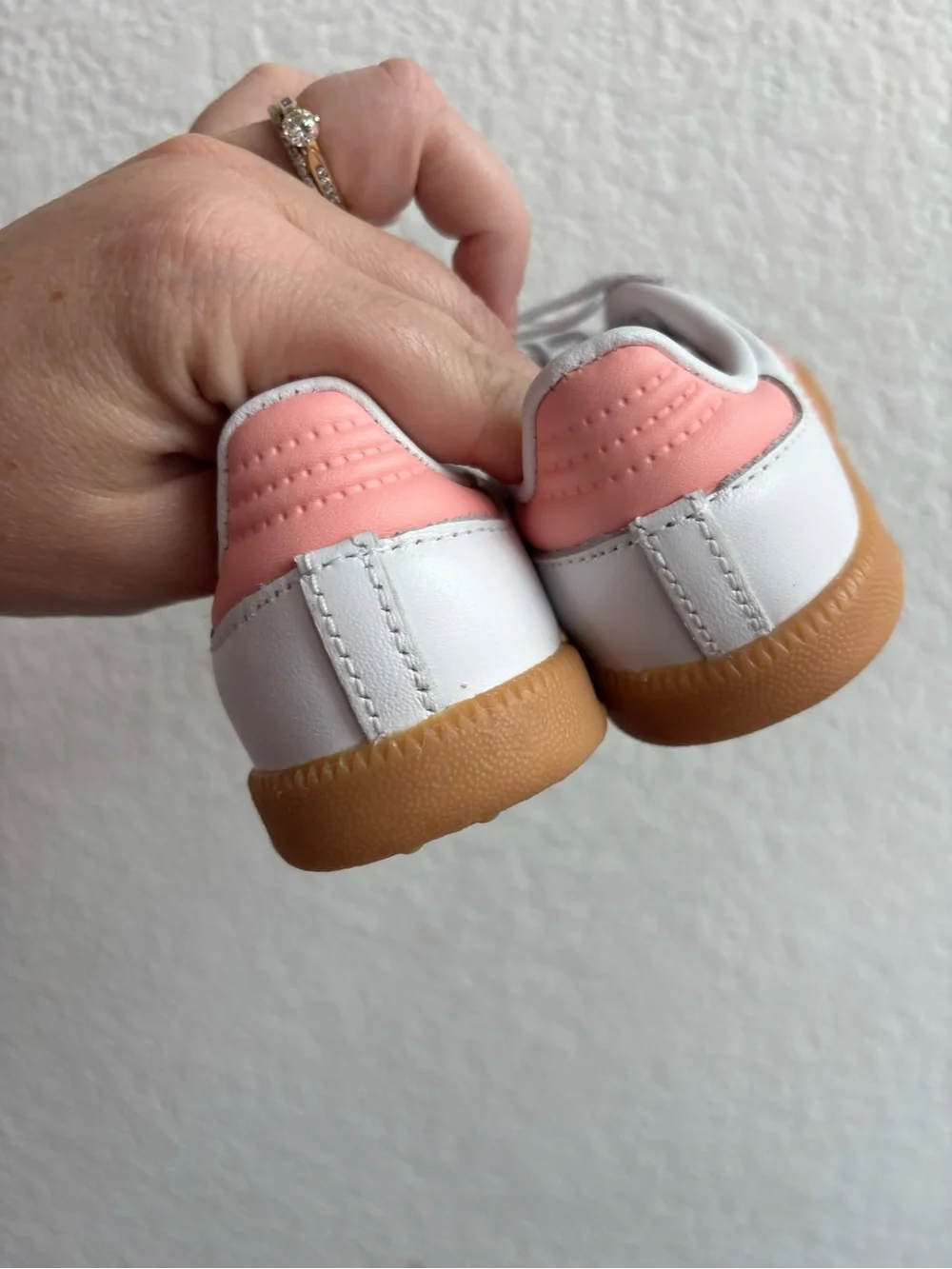 adidas Samba Kids Baby Toddler Girls Sneakers in White Pink Size 6
